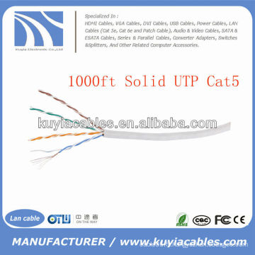 1000TP 4pairs Cat5 Network Solid Copper UTP Cable